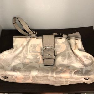 Coach pink and grey purse